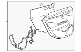 Gm 26228627 Genuine Black Rear Driver Side Door Trim