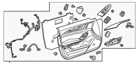 Gm 84250474 Genuine Light Platinum Front Driver Side Door Trim