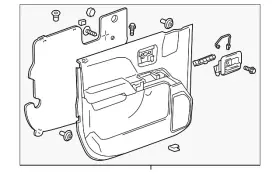 Gm 84354264 Genuine Jet Black Driver Side Door Interior Trim Panel