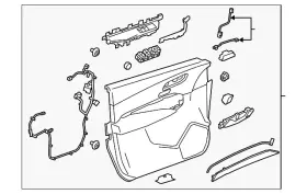 Gm 84960672 Genuine Black Front Driver Side Door Trim