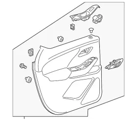 Gm 85106725 Genuine Black Rear Driver Side Door Trim Gm 85106725 Genuine Black Rear Driver Side Door Trim