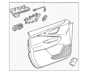 Gm 85824810 Genuine Door Trim Panel