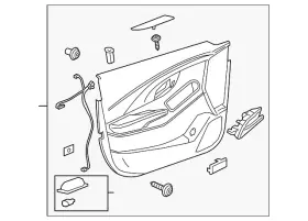 Gm 90804964 Genuine Jet Black Front Passenger Side Door Trim