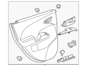 Gm 95351614 Genuine Very Dark Pewter Rear Driver Side Door Trim