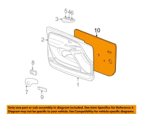 Gm Oem 21996546 99-07 Avalanche 1500 Front Door Interior Trim-water Deflector