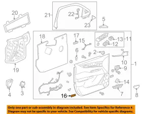 Gm Oem 22894089 15-20 Escalade Esv Front Door Interior Trim-memory Switch