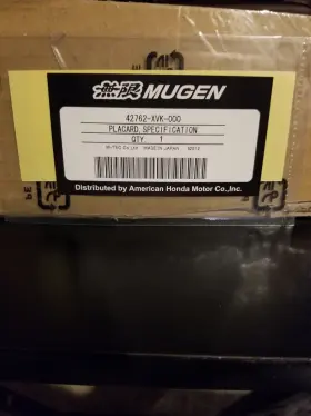 Honda 42762-xvk-000 New 08 Mugen Civic Si Replacement Door Placard Honda 42762-xvk-000 New 08 Mugen Civic Si Replacement Door Placard