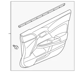 Honda 83500-tr3-a42zc Genuine Lining Assembly R Front Door Type B Leather Qt