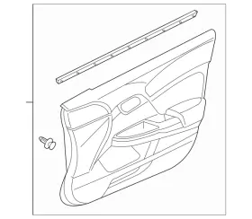 Honda 83500-tr7-a01za Genuine Door Trim Panel