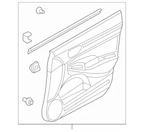 Honda 83503-sna-a43zd Genuine Lining R Front Door Lower Type L Honda 83503-sna-a43zd Genuine Lining R Front Door Lower Type L