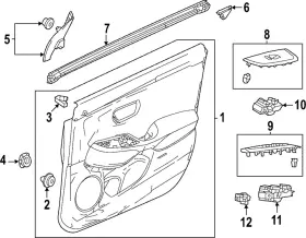Honda 83550-3w0-a01ze Genuine Door Interior Trim Panel Honda 83550-3w0-a01ze Genuine Door Interior Trim Panel