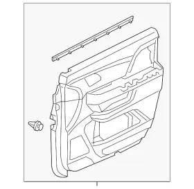 Honda 83551-tk8-a03zb Genuine Door Trim Panel