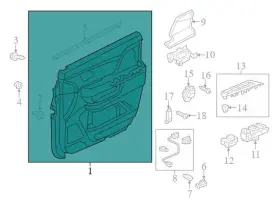 Honda 83551tk8a02zc 2014-2017 Odyssey Front Right Door Trim Panel 83501tk8a03zc Oem
