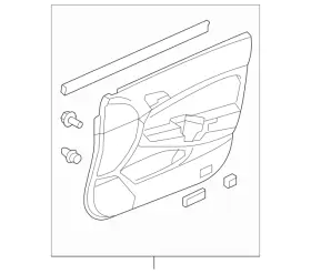 Honda 83552-ta5-a04za Genuine Door Trim Panel