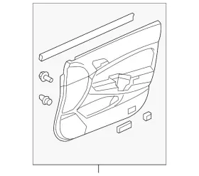 Honda 83552-ta5-a04zb Genuine Door Interior Trim Panel