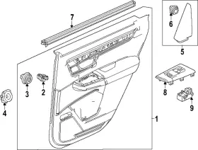 Honda 83701-3a0-k11zb Genuine Door Trim Panel Honda 83701-3a0-k11zb Genuine Door Trim Panel
