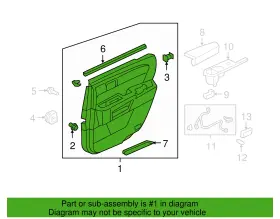 Honda 83701-sza-a13zc Gray Right Door Trim Panel 09-11 Pilot Ex-l New Genuine Honda 83701-sza-a13zc Gray Right Door Trim Panel 09-11 Pilot Ex-l New Genuine