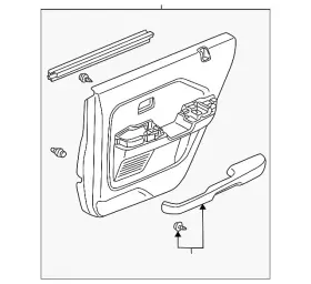 Honda 83750-s9v-a21za Genuine Lining Assembly L Rear Door G59l Leather Medium Fern 83750-s