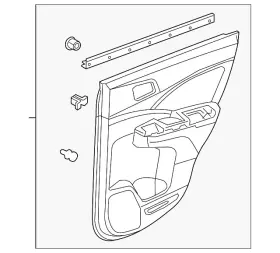 Honda 83752-t0j-a41zc Genuine Door Trim Panel Honda 83752-t0j-a41zc Genuine Door Trim Panel