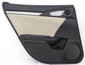Honda 83752-tgg-a712c 2017-2021 Civic Hatchback Rear Left Door Trim Panel Black And Beige Oem Honda 83752-tgg-a712c 2017-2021 Civic Hatchback Rear Left Door Trim Panel Black And Beige Oem