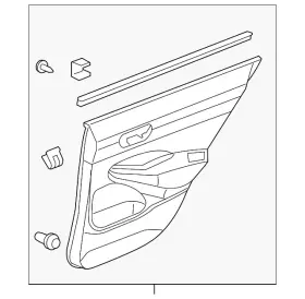 Honda 83753-sna-a02zc Genuine Door Trim Panel Honda 83753-sna-a02zc Genuine Door Trim Panel