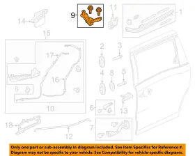 Honda Oem 72550thra01 18-24 Odyssey Side Loading Door Hardware-roller Honda Oem 72550thra01 18-24 Odyssey Side Loading Door Hardware-roller