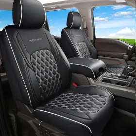 Huidasource Sil03 Seat Covers Front Back Leather Accessories For Chevy Silverado Gmc Sierra 1500