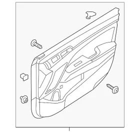 Hyundai 82305-f3510-pk8 Genuine Door Interior Trim Panel
