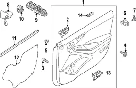 Hyundai 82305-pi020-nnb Genuine Door Trim Panel
