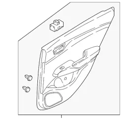 Hyundai 83308-j0030-nta Genuine Door Interior Trim Panel