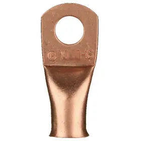 Install Bay Cur1012 Copper Uninsulated Ring Terminal 1/0 Gauge 1/2 Inch 5/pkg