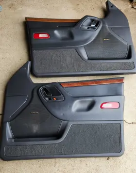Jeep Grand Cherokee 5fc131azad 1999-2004 Front Door Panels Left Right Black Woodgrain Oem