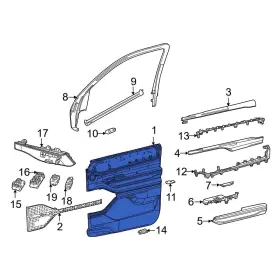 Jeep Oe 7hm90tx7aa For Grand Wagoneer L 23-24 Front Right Inner Door Interior Trim Panel Jeep Oe 7hm90tx7aa For Grand Wagoneer L 23-24 Front Right Inner Door Interior Trim Panel