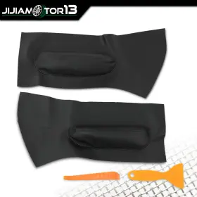 Jijiamotor13 J-02dta2244abk Fit For 1998-2010 Volkswagen Beetle Door Panel Insert Card Leather Cover 2pc Blk