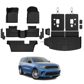 Joularise J20250812d002 Floor Mats Set For 2016-2026 Dodge Durango 7 Seats With Bench Weather