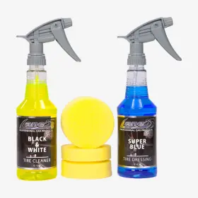 Lanes Car Products K-1020/32 Super Blue Tire Gloss Shine Cleaner And Applicators Kit 32oz Lanes Car Products K-1020/32 Super Blue Tire Gloss Shine Cleaner And Applicators Kit 32oz