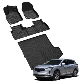 Lasfit Xs-ac01a Floor Mats Trunk Cargo Liner Acura Rdx 2019-2026 1st 2nd Row Black Custom