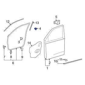 Lexus Oe 6766348010 For Gx460 2010-2023 Front Right Outer Door Panel Insert