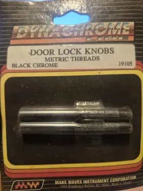 Magnum 19105 Vintage Dynachrome Headless Door Lock Knobs-straight New Old Stock Magnum 19105 Vintage Dynachrome Headless Door Lock Knobs-straight New Old Stock