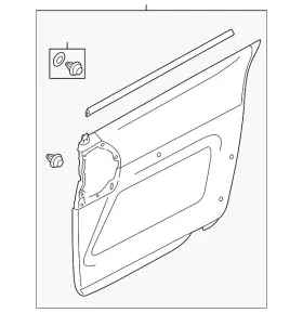 Mazda Cg36-68-550-34 Genuine Door Trim Panel