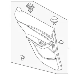 Mazda Dllm-68-520-02 Genuine Door Trim Panel Mazda Dllm-68-520-02 Genuine Door Trim Panel