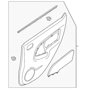 Mazda Dr61-68-55ya-02 Oem New 2011-2014 2 Door Trim Panel Rear Left Side