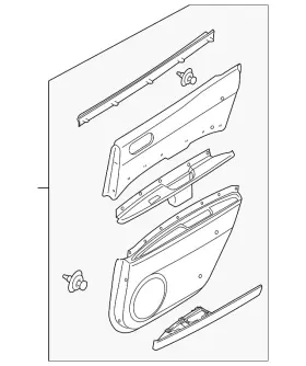 Mazda Eh48-68-530h-02 Genuine Door Trim Panel Mazda Eh48-68-530h-02 Genuine Door Trim Panel