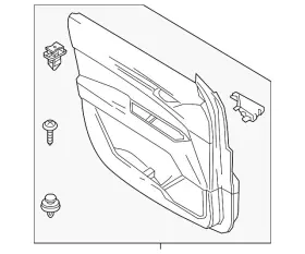 Mazda Kb8c-68-450e-02 Genuine Door Interior Trim Panel