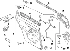 Mazda Keme-68-520g-02 Genuine Door Trim Panel Mazda Keme-68-520g-02 Genuine Door Trim Panel