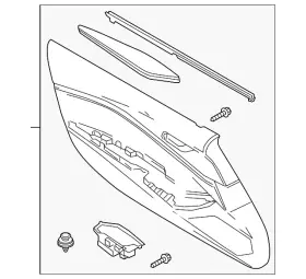 Mazda Nf7t-68-420-5k Genuine Door Trim Panel