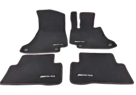 Mercedes 2056805302 2016 C450 W205 Front Rear Amg Carpet Floor Mat Set/4 Black Red