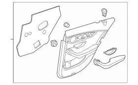 Mercedes-benz 205-730-61-05-64-8s09 Genuine Mercedes-benz Door Interior Trim Panel Mercedes-benz 205-730-61-05-64-8s09 Genuine Mercedes-benz Door Interior Trim Panel