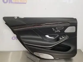 Mercedes-benz 205.mb1q17 17 2017 S63 Left Driver Rear Door Trim Panel Black Leather Mercedes-benz 205.mb1q17 17 2017 S63 Left Driver Rear Door Trim Panel Black Leather
