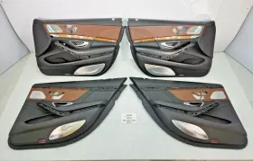 Mercedes-benz 2227207000 14-17 Oem W222 S63 Front Rear Left Right Wood Leather Door Panel Set